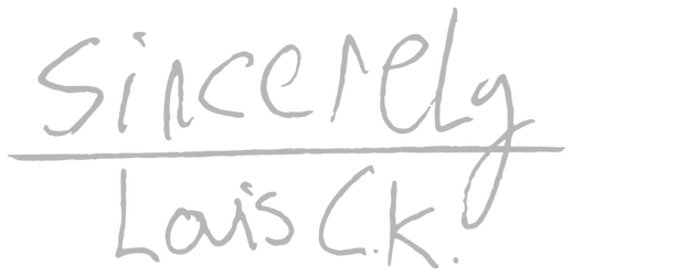Sincerely Louis C.K. logo
